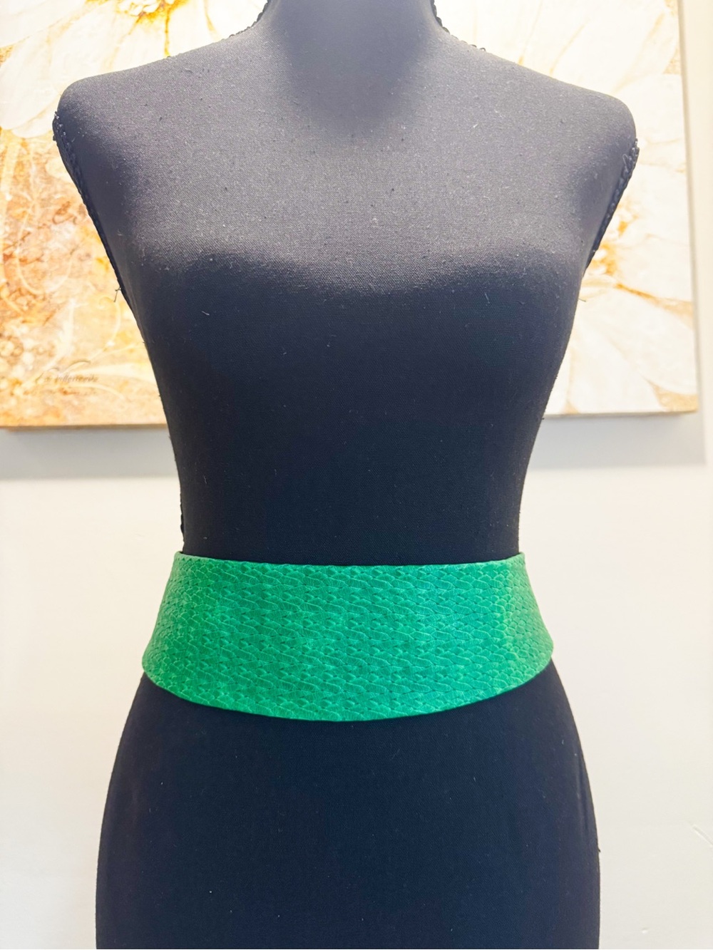 NWT ADA Collection Genuine Leather Classic Wrap Belt Green — Made in Argentina